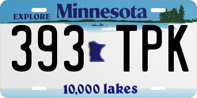 MN license plate 393TPK