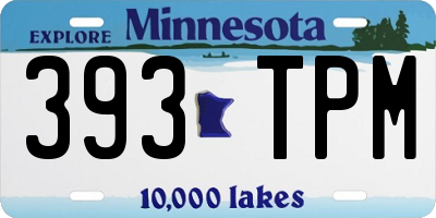 MN license plate 393TPM