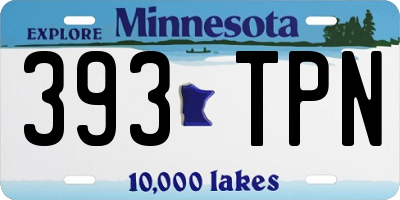 MN license plate 393TPN