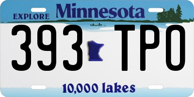 MN license plate 393TPO