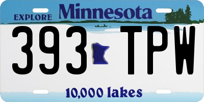 MN license plate 393TPW