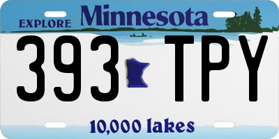 MN license plate 393TPY