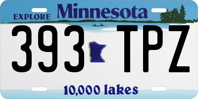 MN license plate 393TPZ