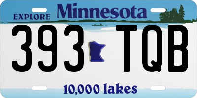 MN license plate 393TQB