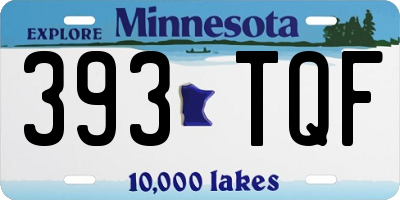MN license plate 393TQF
