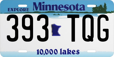 MN license plate 393TQG