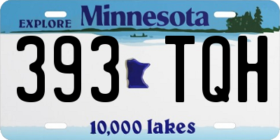 MN license plate 393TQH