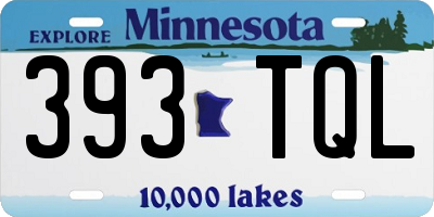 MN license plate 393TQL