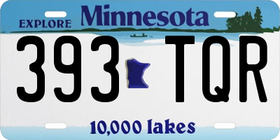MN license plate 393TQR