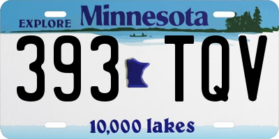 MN license plate 393TQV