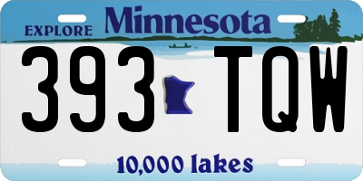 MN license plate 393TQW
