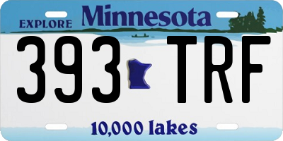 MN license plate 393TRF