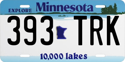 MN license plate 393TRK