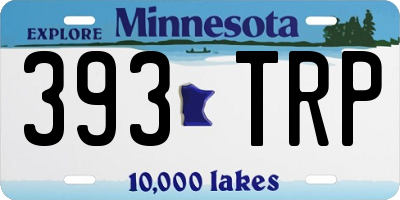 MN license plate 393TRP