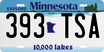 MN license plate 393TSA