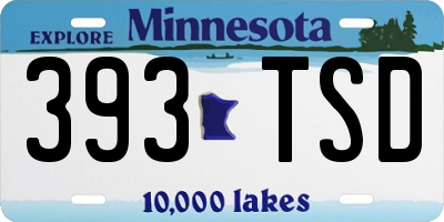 MN license plate 393TSD