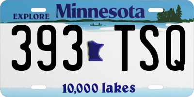MN license plate 393TSQ