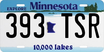 MN license plate 393TSR