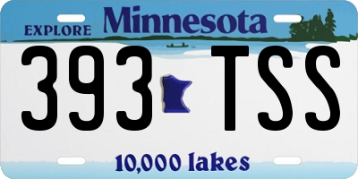 MN license plate 393TSS