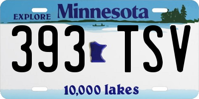 MN license plate 393TSV