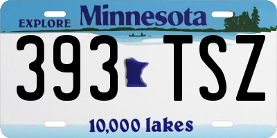 MN license plate 393TSZ