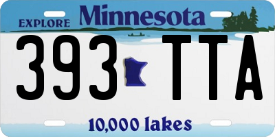 MN license plate 393TTA
