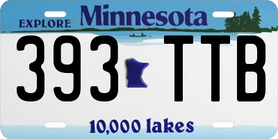 MN license plate 393TTB
