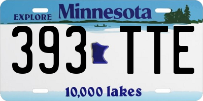 MN license plate 393TTE