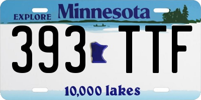 MN license plate 393TTF