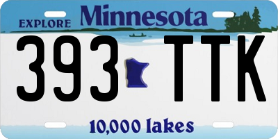 MN license plate 393TTK
