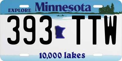 MN license plate 393TTW