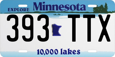 MN license plate 393TTX