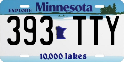 MN license plate 393TTY