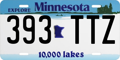 MN license plate 393TTZ