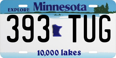MN license plate 393TUG