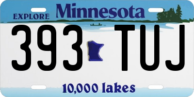 MN license plate 393TUJ