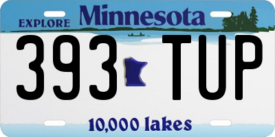 MN license plate 393TUP