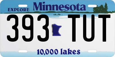 MN license plate 393TUT