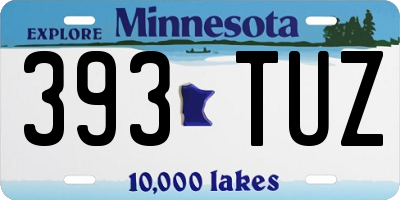 MN license plate 393TUZ