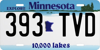 MN license plate 393TVD