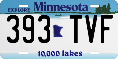 MN license plate 393TVF