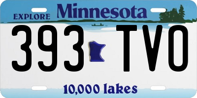MN license plate 393TVO