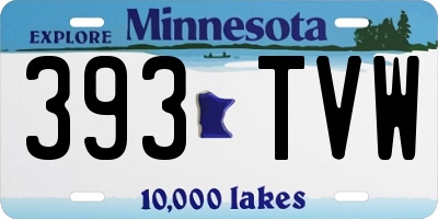 MN license plate 393TVW