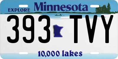 MN license plate 393TVY