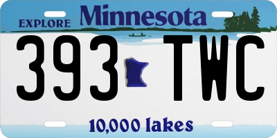 MN license plate 393TWC