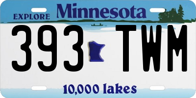 MN license plate 393TWM