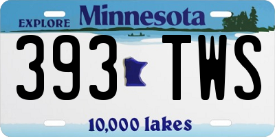 MN license plate 393TWS