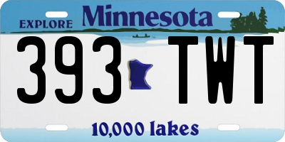 MN license plate 393TWT