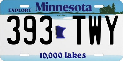 MN license plate 393TWY