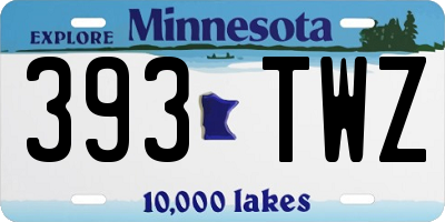 MN license plate 393TWZ